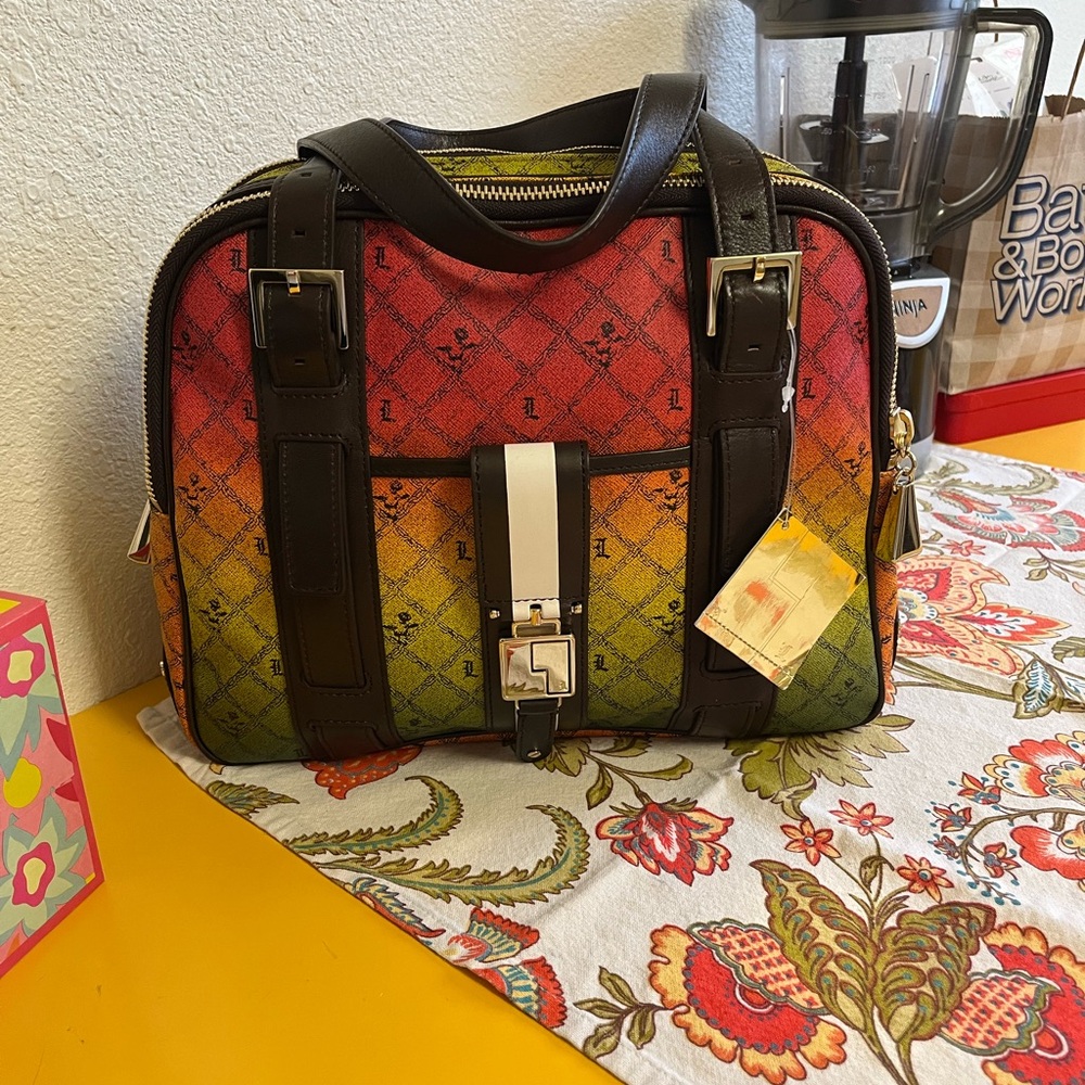 L.A.M.B. Oxford Ombre Rasta Handbag NWT